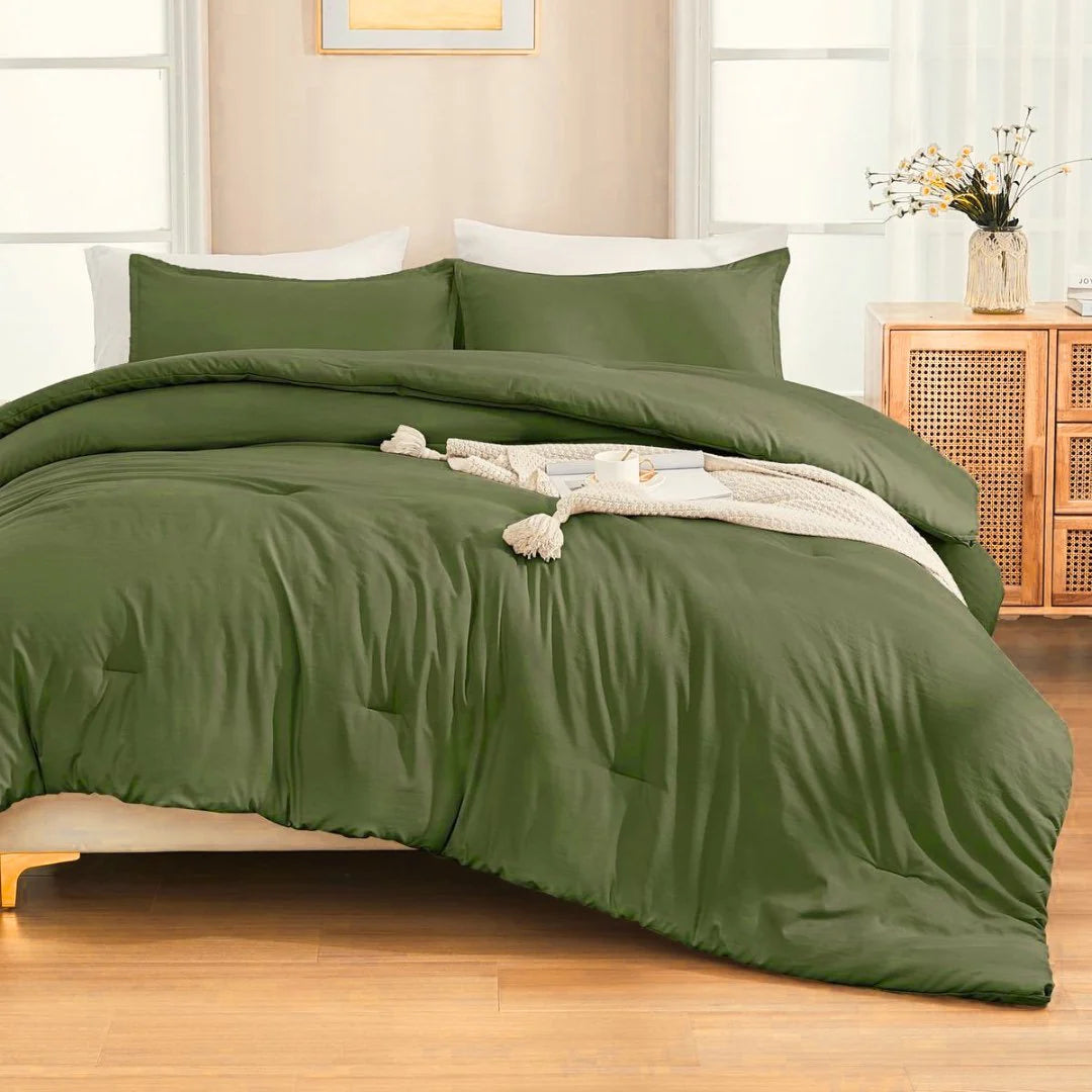 100% Cotton Comforter – 400 GSM All-Season Quilted Comforter