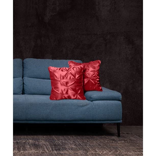 Luxury Satin Pinch Pleat Cushion Cover – Soft, Shiny, Decorative Throw Pillow Cover for Sofa, Bed, and Living Room