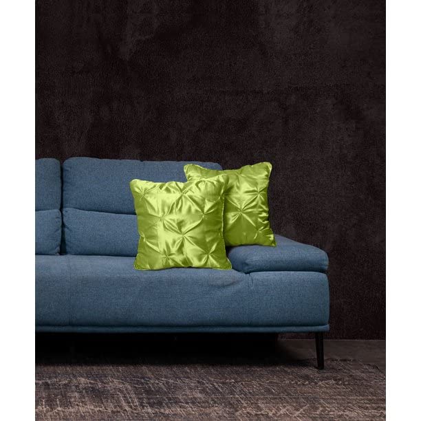 Luxury Satin Pinch Pleat Cushion Cover – Soft, Shiny, Decorative Throw Pillow Cover for Sofa, Bed, and Living Room