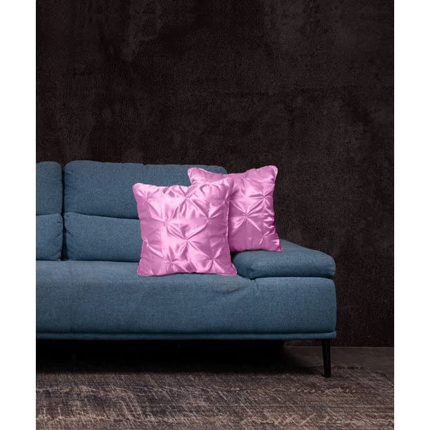 Luxury Satin Pinch Pleat Cushion Cover – Soft, Shiny, Decorative Throw Pillow Cover for Sofa, Bed, and Living Room