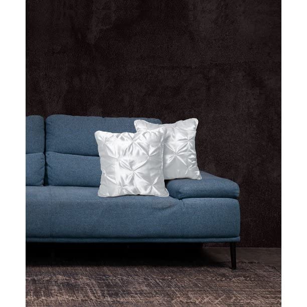 Luxury Satin Pinch Pleat Cushion Cover – Soft, Shiny, Decorative Throw Pillow Cover for Sofa, Bed, and Living Room