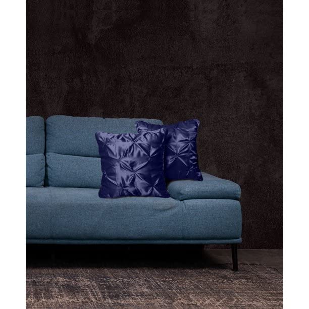 Luxury Satin Pinch Pleat Cushion Cover – Soft, Shiny, Decorative Throw Pillow Cover for Sofa, Bed, and Living Room