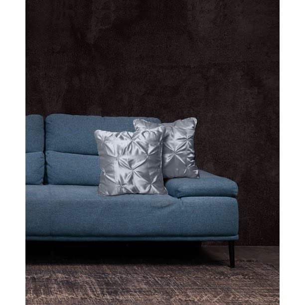 Luxury Satin Pinch Pleat Cushion Cover – Soft, Shiny, Decorative Throw Pillow Cover for Sofa, Bed, and Living Room