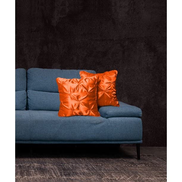 Luxury Satin Pinch Pleat Cushion Cover – Soft, Shiny, Decorative Throw Pillow Cover for Sofa, Bed, and Living Room