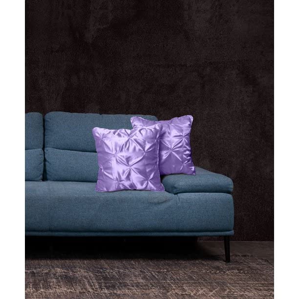 Luxury Satin Pinch Pleat Cushion Cover – Soft, Shiny, Decorative Throw Pillow Cover for Sofa, Bed, and Living Room
