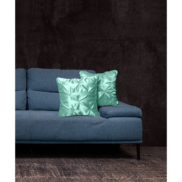 Luxury Satin Pinch Pleat Cushion Cover – Soft, Shiny, Decorative Throw Pillow Cover for Sofa, Bed, and Living Room
