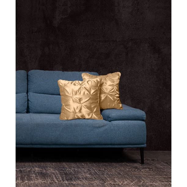 Luxury Satin Pinch Pleat Cushion Cover – Soft, Shiny, Decorative Throw Pillow Cover for Sofa, Bed, and Living Room