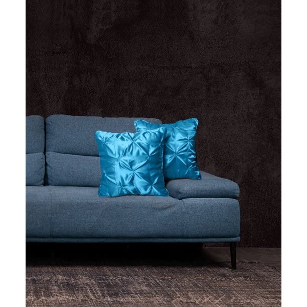 Luxury Satin Pinch Pleat Cushion Cover – Soft, Shiny, Decorative Throw Pillow Cover for Sofa, Bed, and Living Room