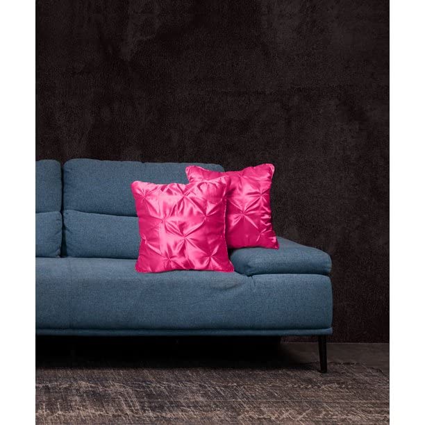Luxury Satin Pinch Pleat Cushion Cover – Soft, Shiny, Decorative Throw Pillow Cover for Sofa, Bed, and Living Room