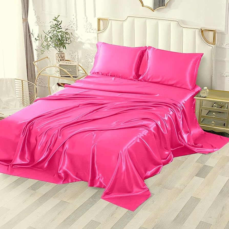 Silk Satin Duvet Cover Set – 3-Piece Luxury Bedding Set with Zipper Closure