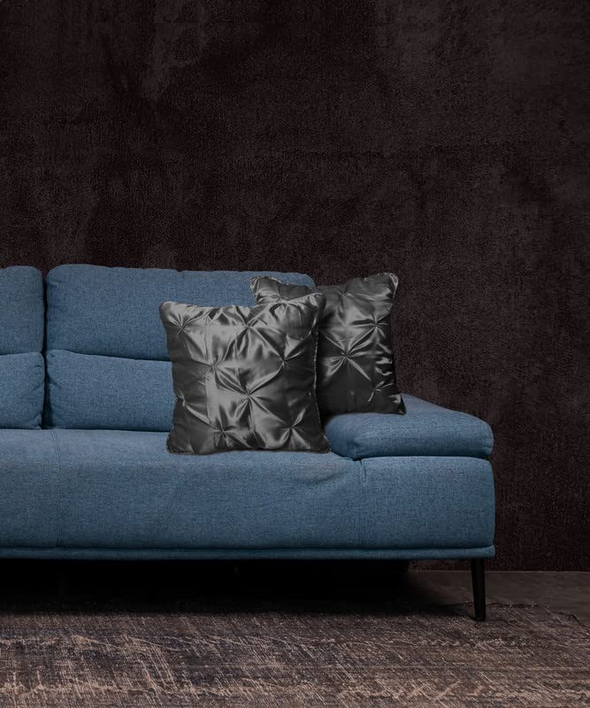 Luxury Satin Pinch Pleat Cushion Cover – Soft, Shiny, Decorative Throw Pillow Cover for Sofa, Bed, and Living Room