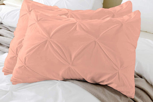 100% Cotton Pinch Pleat Pillowcase – Soft, Breathable, Elegant Decorative Pillow Cover for Bedroom