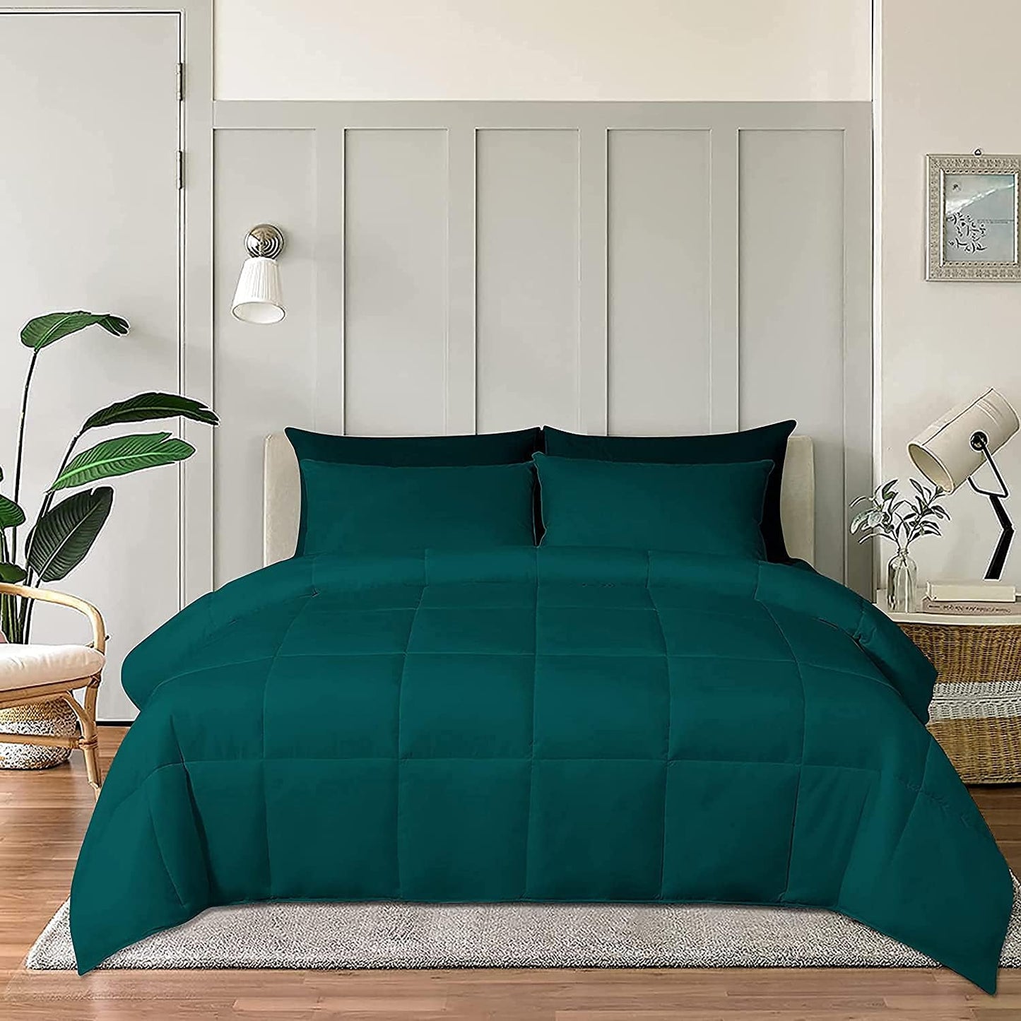 100% Cotton Comforter – 400 GSM All-Season Quilted Comforter