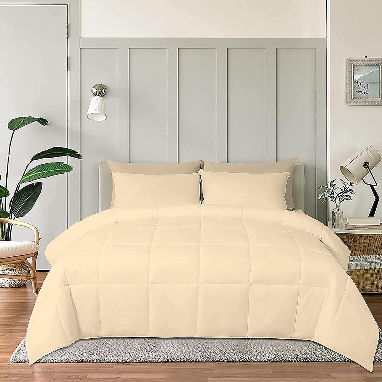 100% Cotton Comforter – 400 GSM All-Season Quilted Comforter