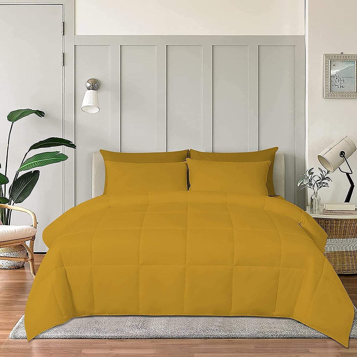 100% Cotton Comforter – 400 GSM All-Season Quilted Comforter