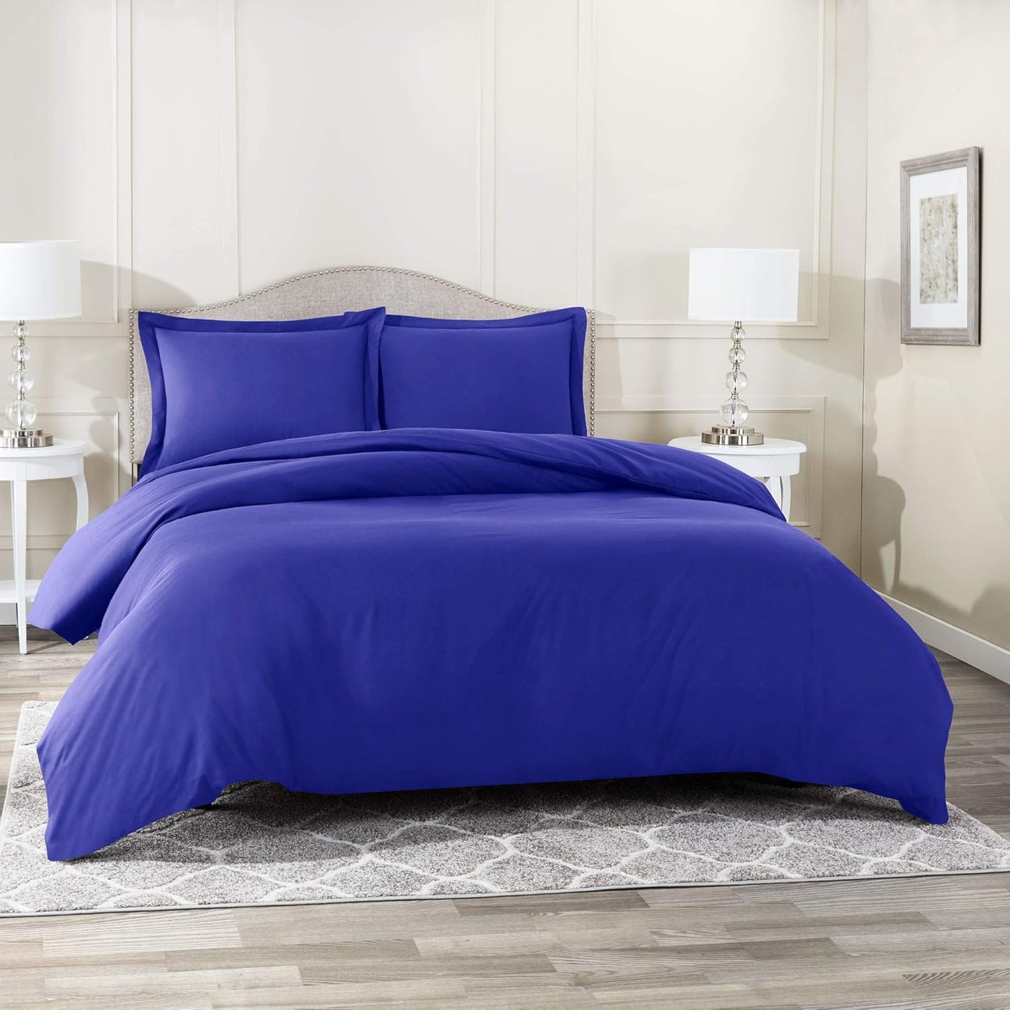 100% Cotton Duvet Cover Set – Soft & Breathable 3-Piece Bedding Set with Zipper Closure