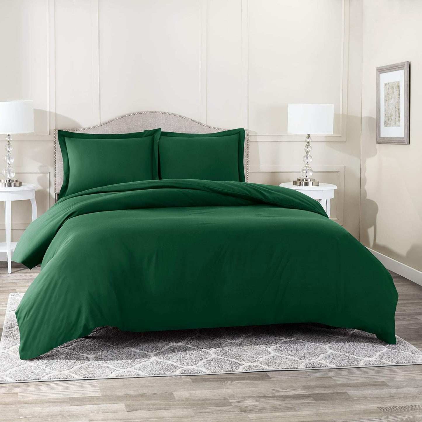 100% Cotton Duvet Cover Set – Soft & Breathable 3-Piece Bedding Set with Zipper Closure