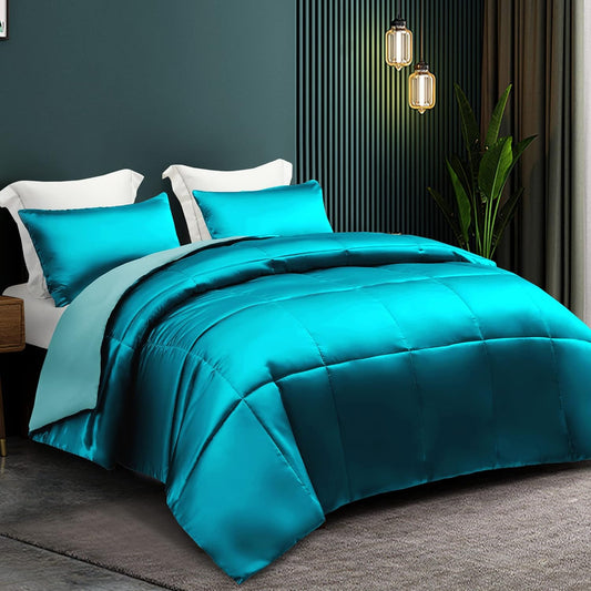 Luxury Silk Satin Comforter – 400 GSM Ultra-Soft, Breathable & Lightweight Quilt