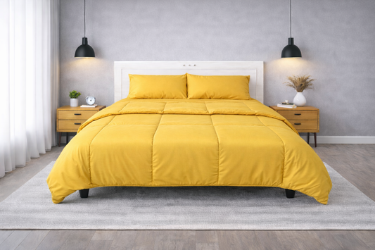 100% Cotton Comforter – 400 GSM All-Season Quilted Comforter