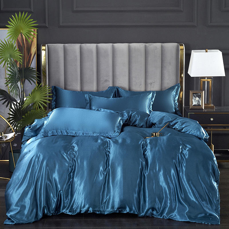 Silk Satin Duvet Cover Set – 3-Piece Luxury Bedding Set with Zipper Closure