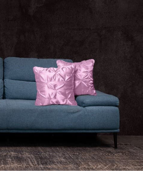 Luxury Satin Pinch Pleat Cushion Cover – Soft, Shiny, Decorative Throw Pillow Cover for Sofa, Bed, and Living Room