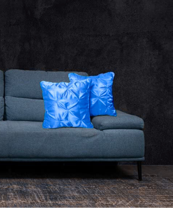 Luxury Satin Pinch Pleat Cushion Cover – Soft, Shiny, Decorative Throw Pillow Cover for Sofa, Bed, and Living Room