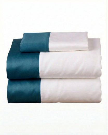 Signature Collection Luxury Border Duvet Cover Set – Hotel Style Premium 3 Piece Designer Bedding Set