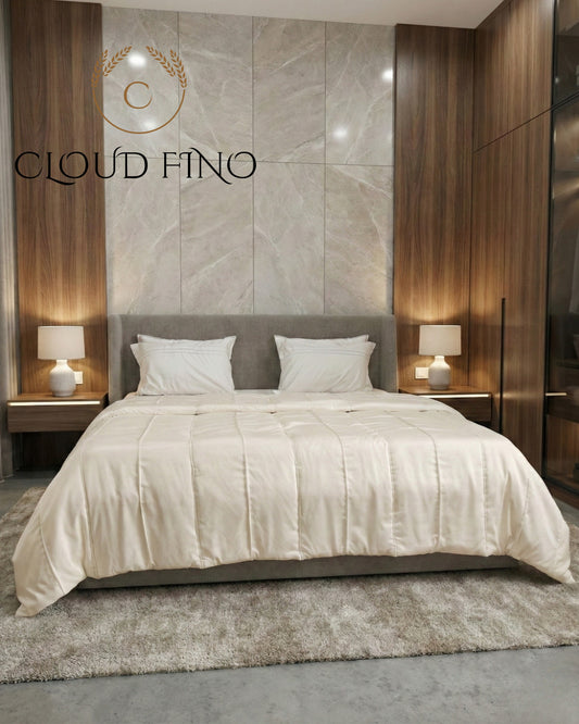 Moroccan Channel Quilted Comforter – Luxury Soft All-Season Comforter with Elegant Modern Stitch Design | Premium Hotel-Style Bedding