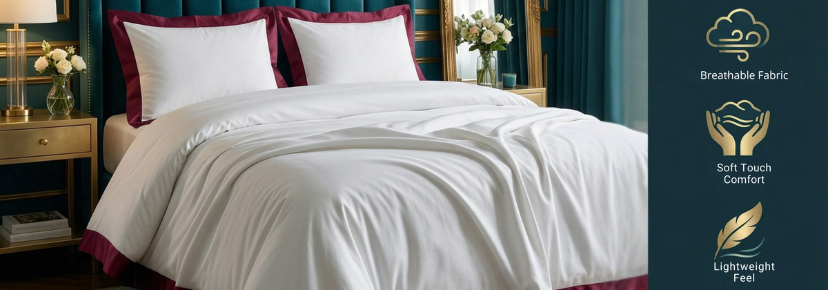 Signature Collection Luxury Border Duvet Cover Set – Hotel Style Premium 3 Piece Designer Bedding Set detail image 3