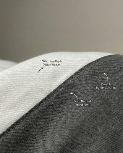 Signature Collection Luxury Border Duvet Cover Set – Hotel Style Premium 3 Piece Designer Bedding Set