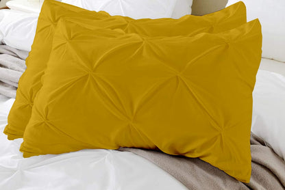 100% Cotton Pinch Pleat Pillowcase – Soft, Breathable, Elegant Decorative Pillow Cover for Bedroom