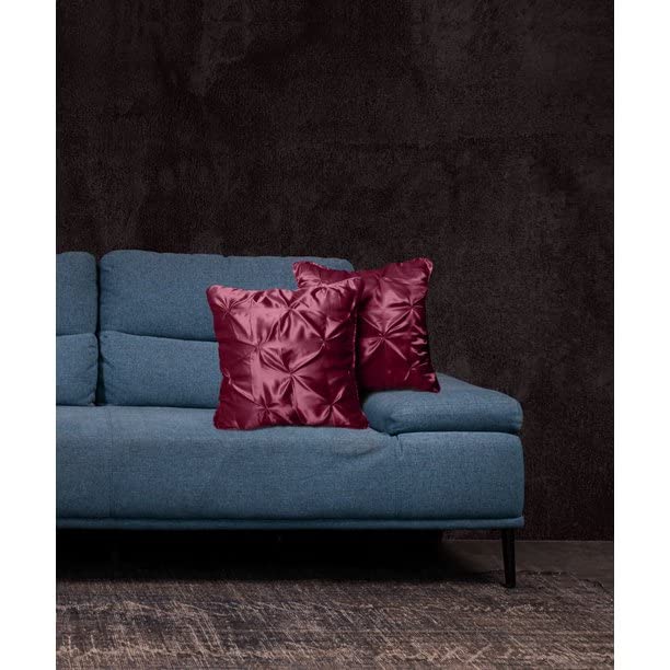 Luxury Satin Pinch Pleat Cushion Cover – Soft, Shiny, Decorative Throw Pillow Cover for Sofa, Bed, and Living Room