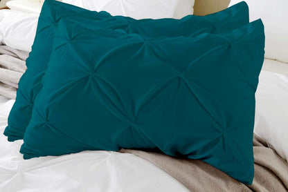 100% Cotton Pinch Pleat Pillowcase – Soft, Breathable, Elegant Decorative Pillow Cover for Bedroom