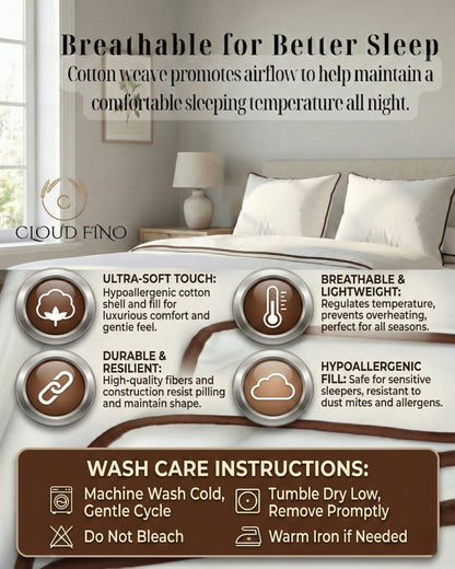 Signature Collection Designer Edge Piping Duvet Cover Set – Luxury Hotel Style 3 Piece Bedding Set