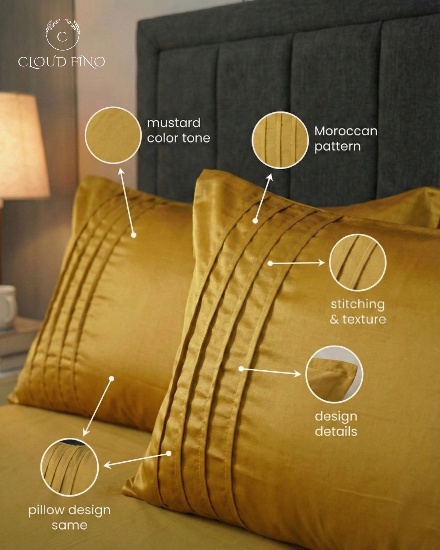 Moroccan Style Duvet Cover Set – 100% Cotton Soft Breathable Bedding Set with Pillowcases | Elegant Moroccan Pattern