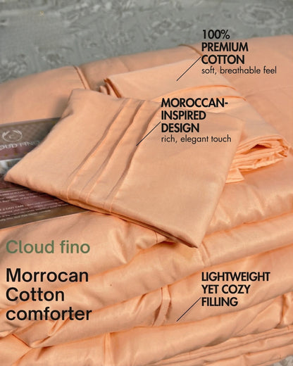 Moroccan Style Duvet Cover Set – 100% Cotton Soft Breathable Bedding Set with Pillowcases | Elegant Moroccan Pattern