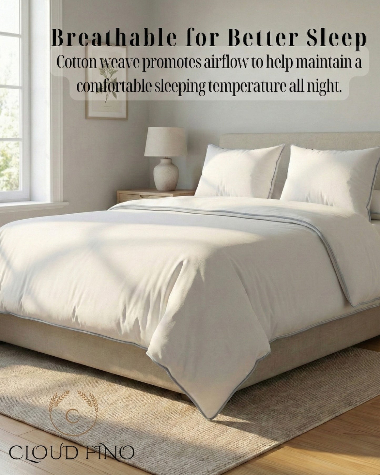 Signature Collection Designer Edge Piping Duvet Cover Set – Luxury Hotel Style 3 Piece Bedding Set