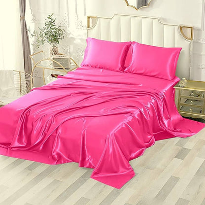 Silk Satin Duvet Cover Set – 3-Piece Luxury Bedding Set with Zipper Closure