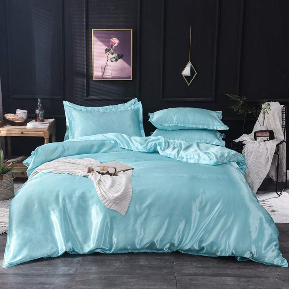 Silk Satin Duvet Cover Set – 3-Piece Luxury Bedding Set with Zipper Closure