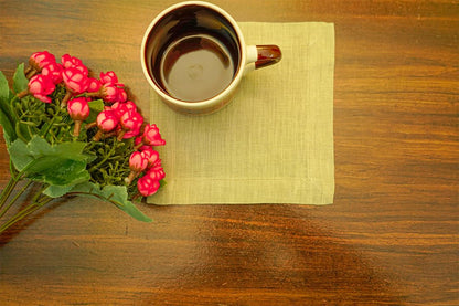 100% Natural Linen Table Essentials – Placemats, Cocktail Napkins & Tea Towels | Reusable, Absorbent & Stylish Kitchen & Dining Décor