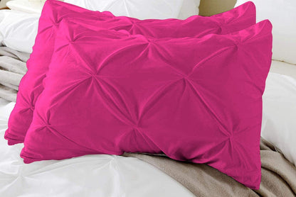 100% Cotton Pinch Pleat Pillowcase – Soft, Breathable, Elegant Decorative Pillow Cover for Bedroom
