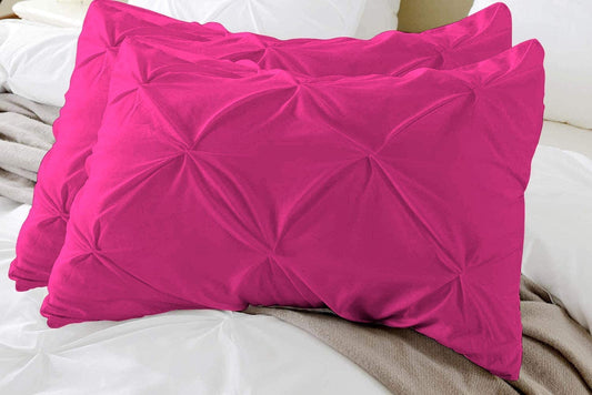 100% Cotton Pinch Pleat Pillowcase – Soft, Breathable, Elegant Decorative Pillow Cover for Bedroom