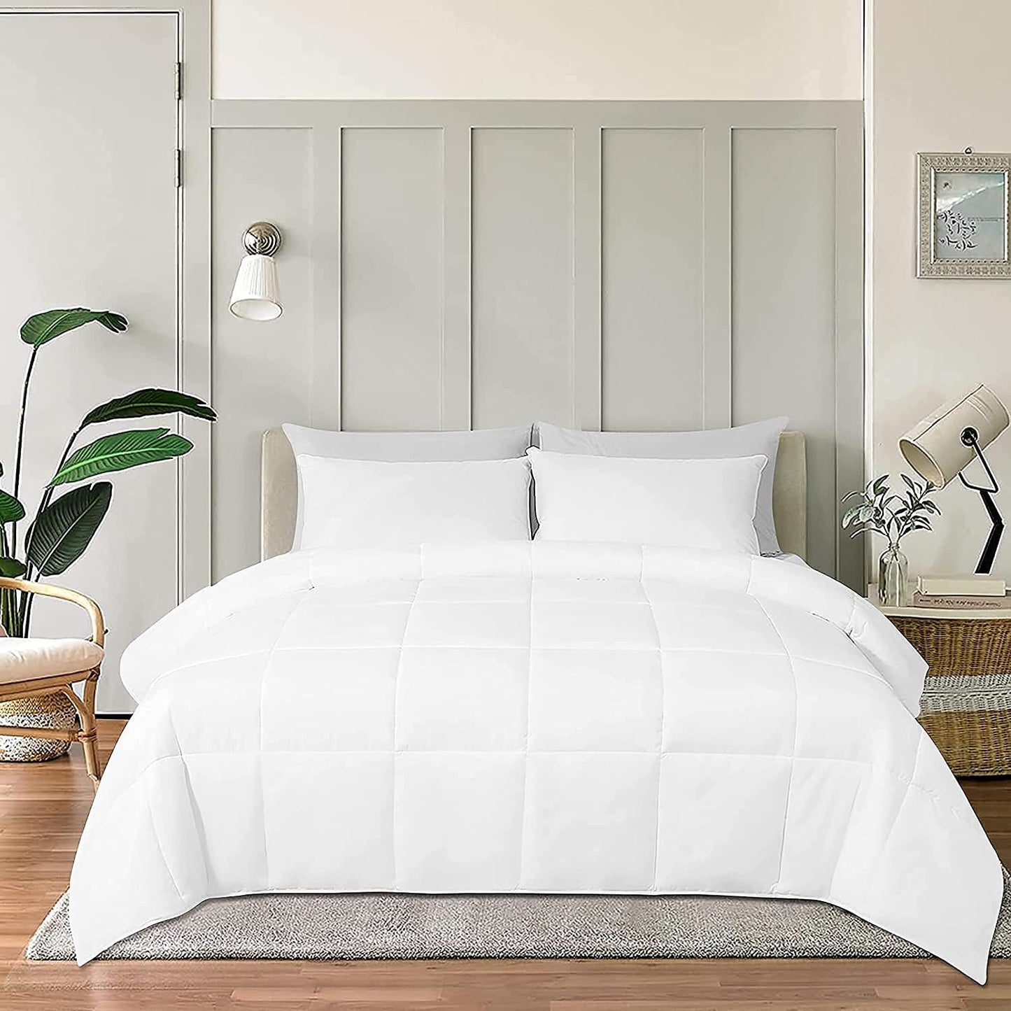 100% Cotton Comforter – 400 GSM All-Season Quilted Comforter