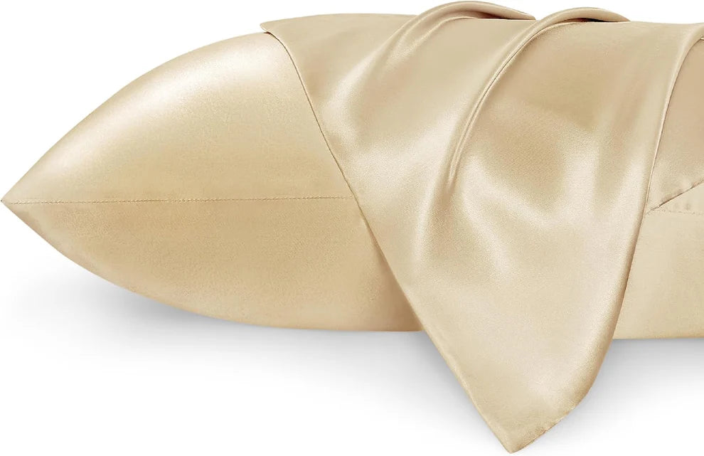 Luxury Silk Satin Pillowcase – Soft, Smooth, Cooling Pillow Cover for Hair and Skin Care.