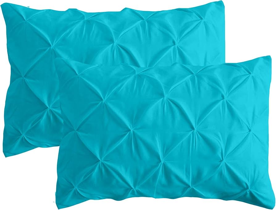 100% Cotton Pinch Pleat Pillowcase – Soft, Breathable, Elegant Decorative Pillow Cover for Bedroom