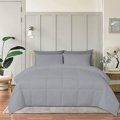 100% Cotton Comforter – 400 GSM All-Season Quilted Comforter
