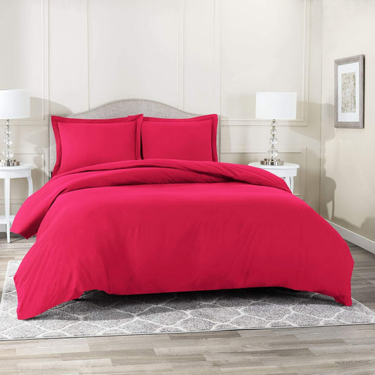 100% Cotton Duvet Cover Set – Soft & Breathable 3-Piece Bedding Set with Zipper Closure