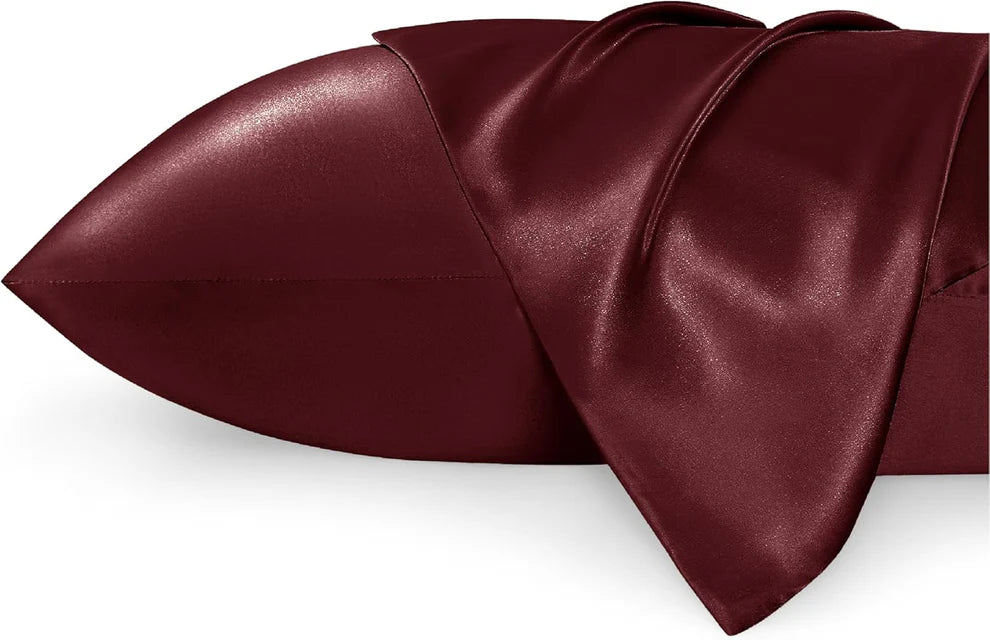 Luxury Silk Satin Pillowcase – Soft, Smooth, Cooling Pillow Cover for Hair and Skin Care.