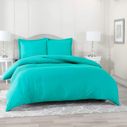 100% Cotton Duvet Cover Set – Soft & Breathable 3-Piece Bedding Set with Zipper Closure