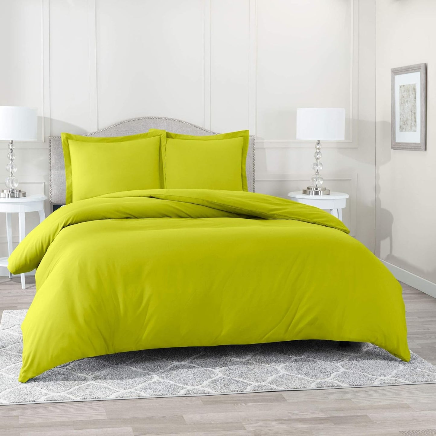 100% Cotton Duvet Cover Set – Soft & Breathable 3-Piece Bedding Set with Zipper Closure